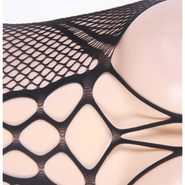 QUEEN LINGERIE - HALTER NECK AND OPEN BACK BODYSTOCKING S/L 4